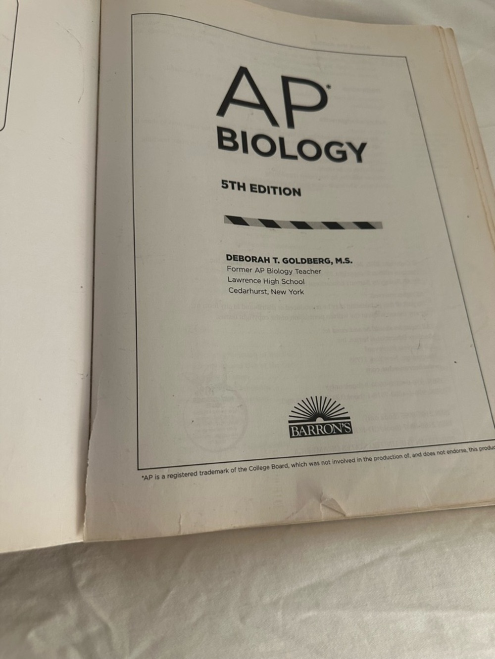 Barron's AP Biology (Green & White Cover) - Picture 5 of 6